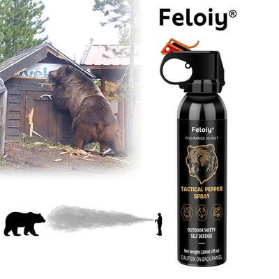 Feloi Bear Repellent Spray - 20 feet away - Prevents aggressive animal attacks