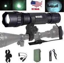 Hunting IR 940nm LED Flashlight Torch Zoomable Infared Night Vision Light Lamp