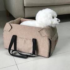Dog Car Seat for Small Dogs Travel Dog Bed Carrier Bag for Car Front Seat Use