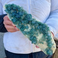 4.3LB Natural super beautiful green fluorite crystal ore standard sample Healing