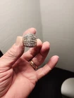 925 Silver Vintage Cubic Zirconia Marcasite Cocktail Ring Size 9.5