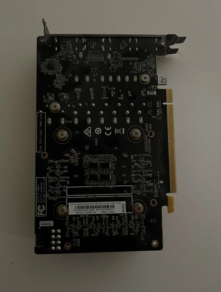 Probado BUENO ZOTAC GeForce GTX 1660 Doble Ventilador 6GB RAM Tarjeta Gráfica de Video GPU Foto 2 de 4