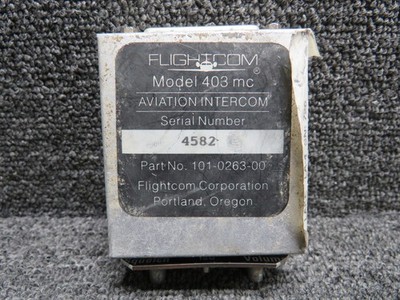 101-0263-00 Flightcom 403-MC Aviation Intercom (Minus Knobs)