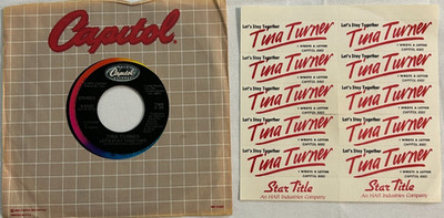 Tina Turner - Let's Stay Together - 1983 7'' Capitol 45 rpm + 10 Jukebox Strips