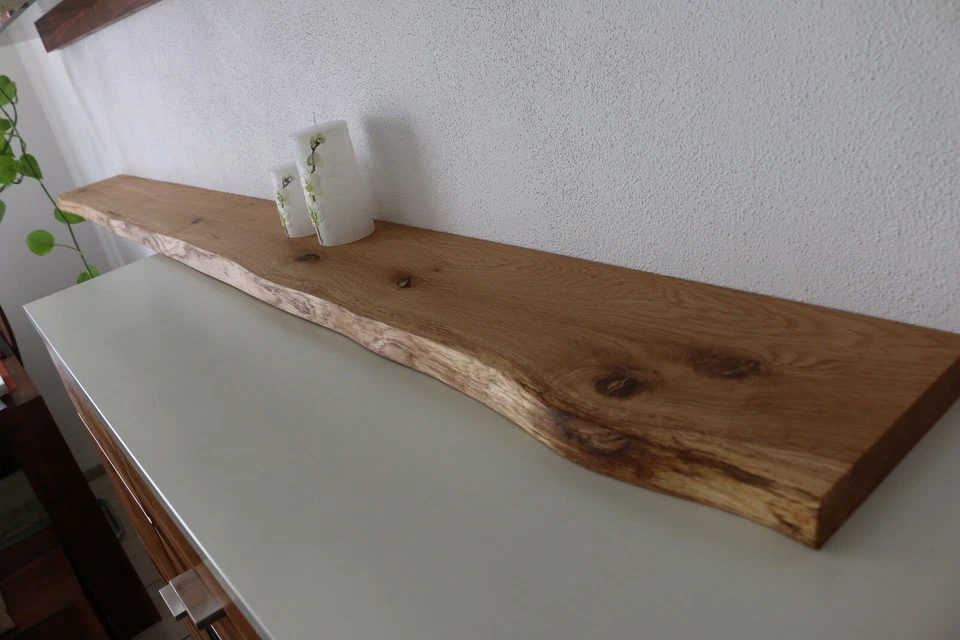 Wandboard Board Regal Steckboard Regalbrett Eiche Wild Massiv Holz Baumkante JTL - Bild 1 von 1