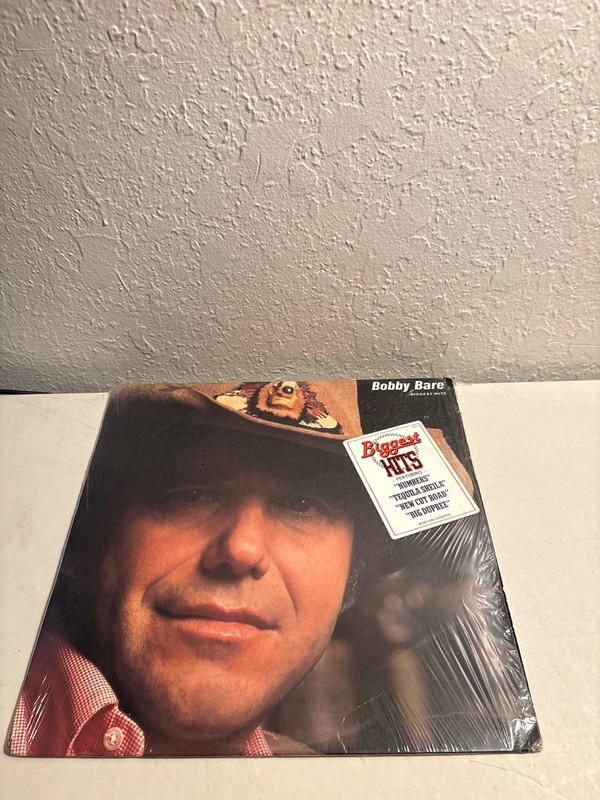 BOBBY BARE BIGGEST HITS VINYL LP COLUMBIA FC 38211 1982 COUNTRY SHINK W/ HYPE