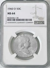 1960-D Franklin Half Dollar NGC MS 64