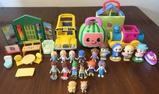 COCOMELON Lot Of Electronic Bus  Train, Figures, Pop Up House, Accessories 