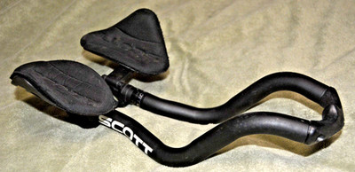 Vintage Scott USA DH Aerobar Handlebar Clip-On Alloy Black with Scott Pads 26.0
