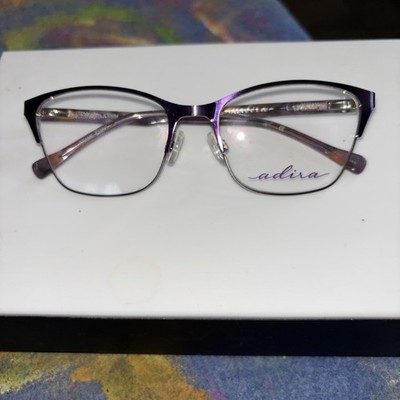 ADIRA EYEGLASSES FRAMES  PURPLE 51/17/130 WITH FREE CASE BRAND NEW!!!