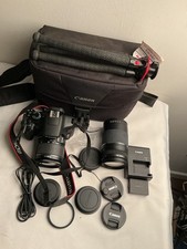 Canon EOS Rebel T6 DSLR Camera w/ 18-55mm and 75-300mm lenses extra