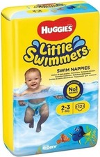Huggies Little Swimmers Disposable Swim Nappies, Size 2-3 - 12 Nappies Total