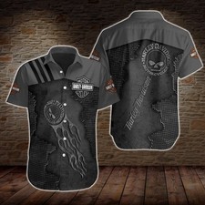 Personalized Harley Motor Racing Davidson Casual Button Down Shirt Unisex Adults