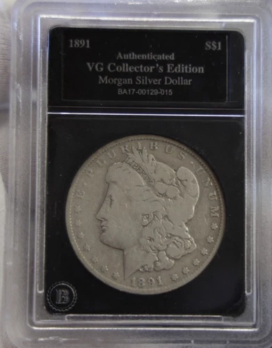 1891 O US Morgan Silver Dollar VG (Bradford Slab)