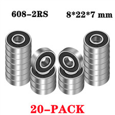 608-2RS Ball Bearing 8x22x7mm 608 2RS Rubber Sealed Qty 20