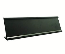 Nap Tags Classic Black Name Plate Holder for Desk 10"x2" Single