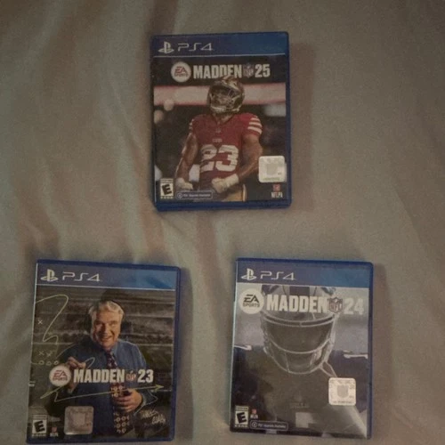 EA Sports Madden NFL 23, 24, 25 PS4 Lot Multiplayer Online Play Manual Included