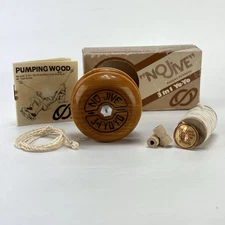Vtg No Jive Yo-Yo Tom Kuhn Wood UNUSED                   z3q