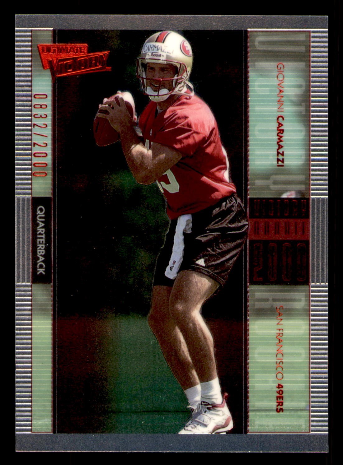 2000 Upper Deck Ultimate Victory #114 Giovanni Carmazzi 49ers RC #/2000
