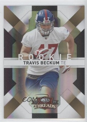 2009 Donruss Threads Rookie Century Proof Gold 41/50 Travis Beckum #196 0x5