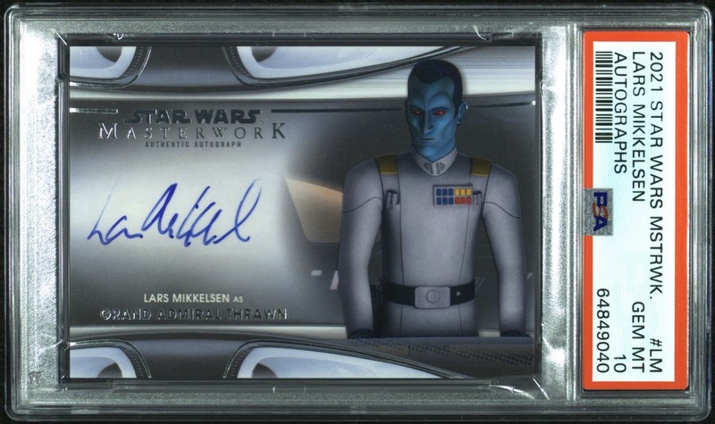 2021 Star Wars Topps Masterwork Admiral Thrawn Lars Mikkelsen Auto MWA-LM PSA 10