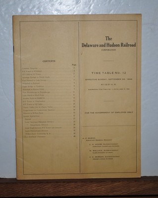 September 1944 Delaware & Hudson SYSTEM ETT #12 
