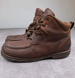 Vintage Made in USA Leather Chukka Boots Mens 10.5 D Moc Toe Vibram Gumlite Tan Vibram Solid Leather Upper Workwear for Men for Sale | Shop  main image 3