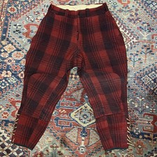 Vintage Custom Tailored Heavy Wool Flannel Hunting Pants Boat Sail 29 Waist