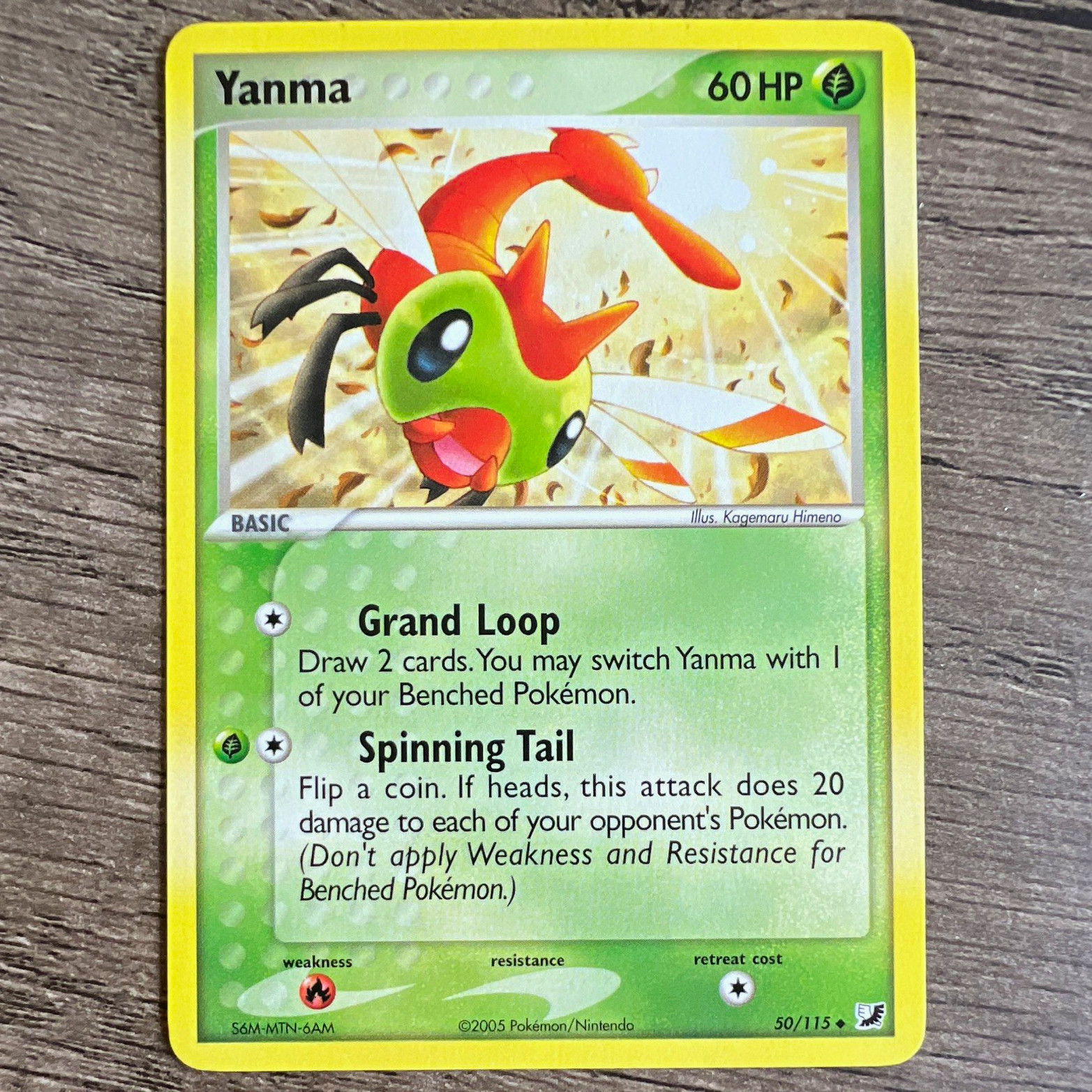 Pokemon TCG Yanma 50/115 Unseen Forces 2005 English Regular Basic