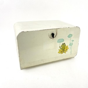 Vintage 1970s Sears & Roebuck Neil the Frog Metal Bread Box Beauty Box