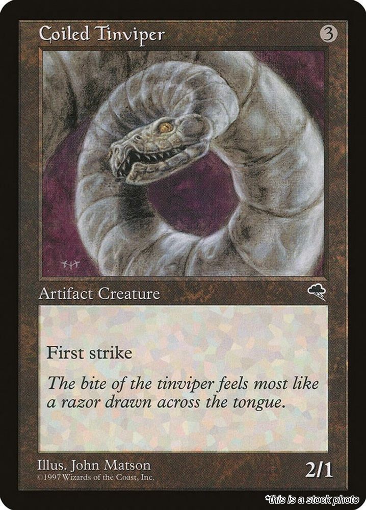 Coiled Tinviper [TMP - 279] - Moderately Played