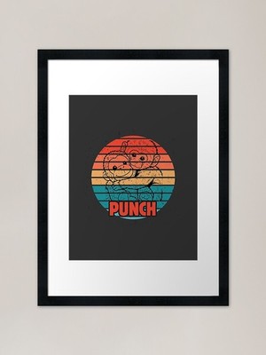 Monkey Punch and Lovely Toy gerahmtes gerahmtes Wandbild Poster Leinwanddruck Bild