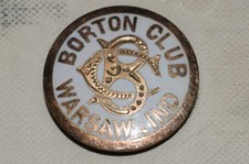 Prendedor de solapa Warsaw IND Borton Club organización fraterna relleno de oro 1898 nuevo de lote**