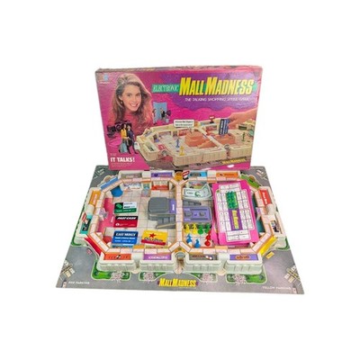 Vintage 1989 Electronic Mall Madness Board Game NEAR Complete! *Read*