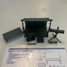 1984 G.I. Joe Bivouac Battle Station Field Outpost Tent Play Set W/ Blueprints