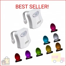 Toilet Night Light 2Pack by Ailun Motion Sensor Activated LED Light 8 Colors Cha