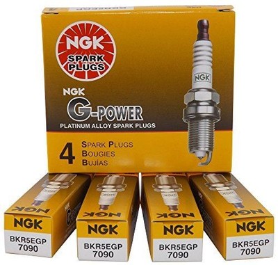 GENUINE OEM NGK PART # BKR5EGP; SPARK PLUG 4 PACK