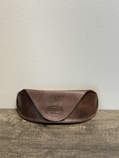 FOSSIL Brown Leather Aviators Sunglasses Case Only Magnetic Flap Closure