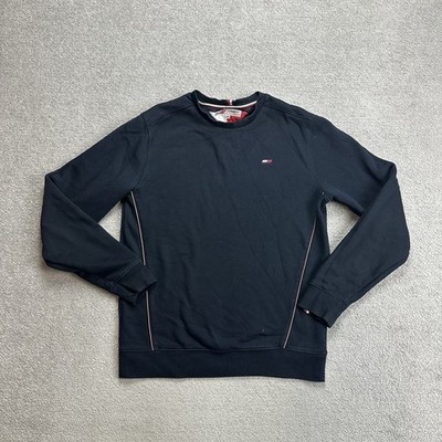 TOMMY HILFIGER Herren Sweatshirt Pullover M Sport Sweater Logo Pulli 11112 Blau