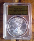 2016 BU American Silver Eagle PCGS MS70 Gold Label 30th Anniversary (817)