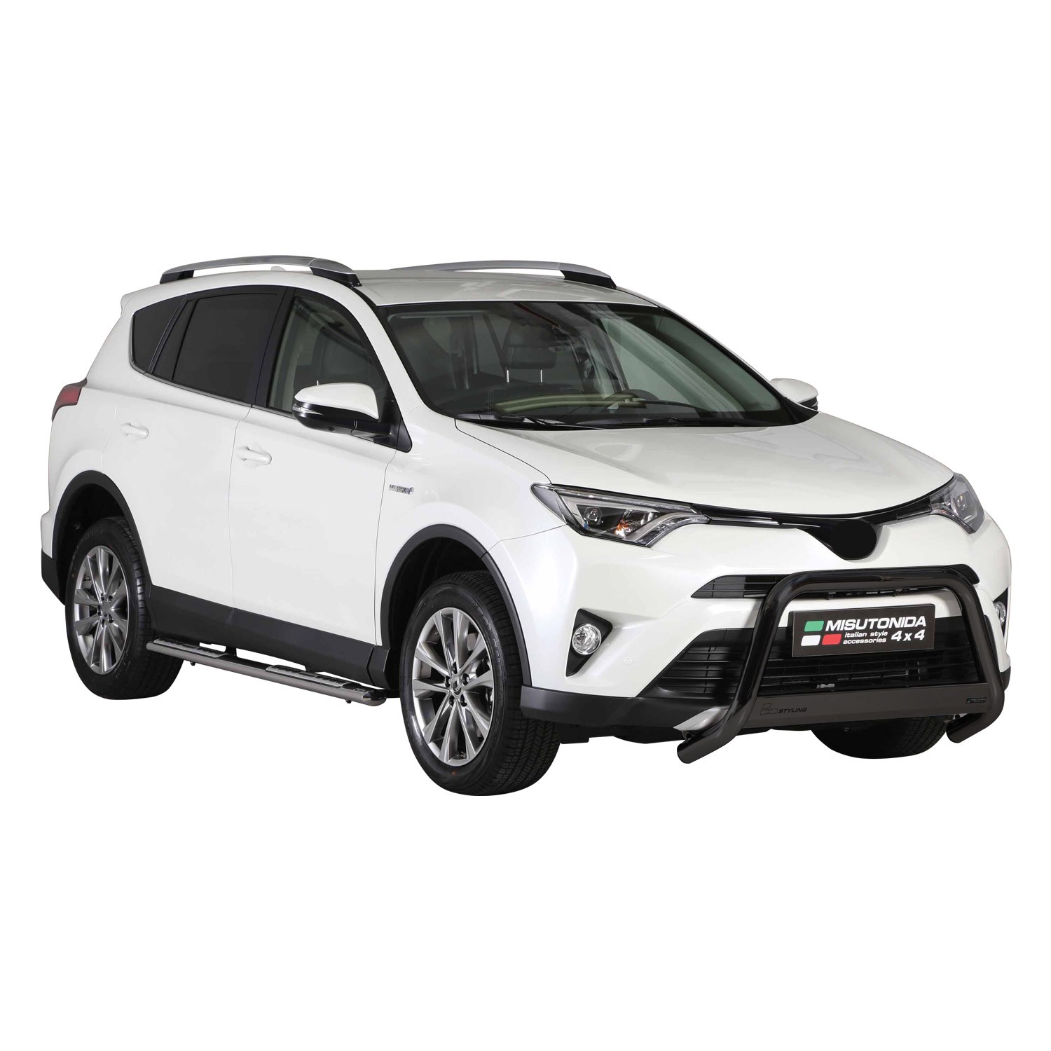 Pare-buffle pour Toyota RAV4 Hybrid One 2016-2018 en acier noir 63mm