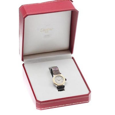 Cartier Santos Octagonal SM W2001683 24mm SS Beige Dial Quartz Watch #C12803