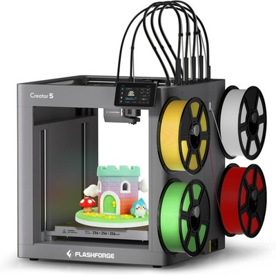 FLASHFORGE Creator 5 3D-Drucker 4 Druckköpfe Multi-Material Mehrfarbdruck CoreXY