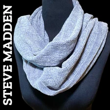 Steve Madden Unisex Gray Fringe Scarf  Extra Soft Plush Shaw  Wrap