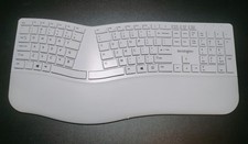 Kensington Pro Fit Ergo Wireless Keyboard White Ergonomic QWERTY K75402US