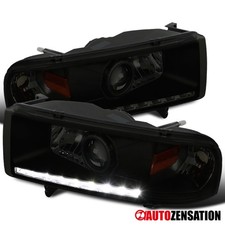 Fit 1994-2001 Dodge Ram 1500 2500 3500 Black Smoke Led Strip Headlights Lamps Fit 1994-2001 Dodge Ram 1500 2500 3500 Black Smoke Led Strip Headlights Lamps