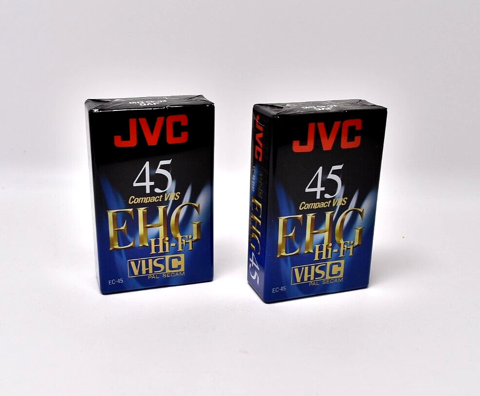 JVC Tape  45 Compact VHS EHG PAL SECAM x2