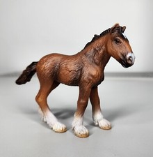 Schleich CLYDESDALE FOAL Brown Baby Horse Animal Figure 2002 Retired
