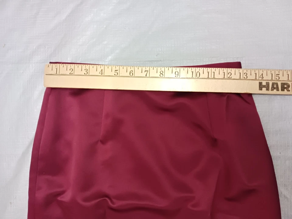 NUEVO CON ETIQUETAS Falda Vintage Lillie Rubí Rojo Dividida Larga Talla 4 Foto 2 de 4