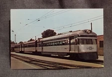 LMH Postcard ILLINOIS TERMINAL Electric ITC 301 Streetcar FORT CREVECOEUR 1949